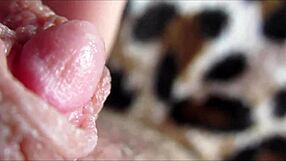 amateur homemade big clit throbs through intense orgasm contractions close-up