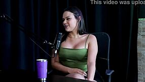 Maria Bittencourt's First Escort Video with Two Men in Sheer Red Lingerie