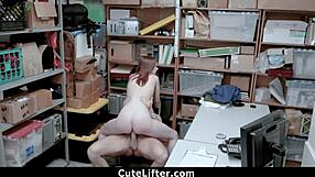 Burglar Teen Caught Stealing Punished with Old Man's Monster Cock in Garage