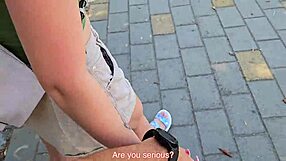 Redhead Gives Blowjob on Construction Site in Public Thrill