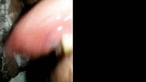 pretty pussy lips get licked to wet orgasm in bathroom