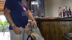 Cute Blue-Eyed Blonde Teen Bends Over Monster Cock Doggystyle Creampie