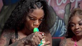 black bisexual amateurs smoke pussy and cock in homemade fun