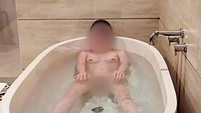 Japanese College Student Bathes Her Petite Tits And Feet