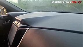 old cuckold watches huge black cock arrombar my pussy outdoor flashing public humiliation