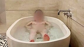 Japanese College Student Bathes Her Petite Tits And Feet