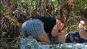 oh man i got caught as this cute redhead emo teen slut givin' blowjob outdoors bent over swallowin' cum... leaked!
