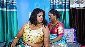 Two Desi Mallu Bhabhis Ride Servant Cock in Hardcore Threesome