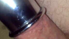Vacuum Sucking Cum Cock Closeup