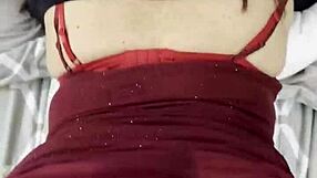 fucking my wife hard in her party dress after holiday bash