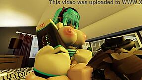 Hatsune Miku grabs my microphone then rides me on Roblox