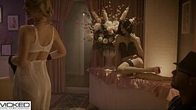 wicked smokin blonde's tight pussy pounded doggy in 50s style