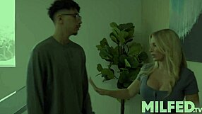 cumming buckets on my blonde stepmom's huge tits after she sucks my cock dry 😍💦