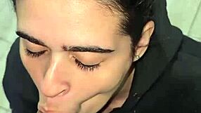 Lovable wife sucks interracial cock til last cum drop sailor style