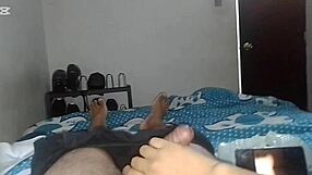 mom's friend spies my masturbation then begs for double creampie anal