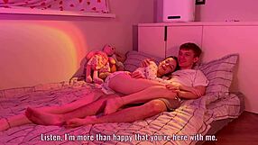 can you resist cheating with cute asyasky while her girlfriend watches?