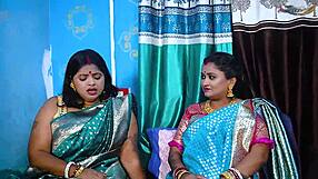 Two Desi Mallu Bhabhis Ride Servant Cock in Hardcore Threesome