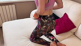 step bro shows me how to deepthroat his big cock then fucks my tight pussy pov with subs