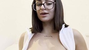 Pretty Stepsister Spreads Tight Wet Pussy Teasing Small Tits Closeup