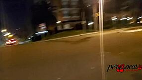 moto boy chases latina flashing big tits through car sunroof!