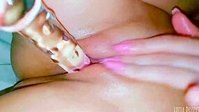 Horny Spa Girl Shoves Glass Dildo In Immediately