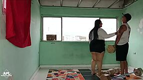 la puta de mi pr m me ayudo con cardio licking fucking her huge chubby ass complete story