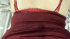 fucking my wife hard in her party dress after holiday bash