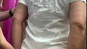 Sexy blonde takes first piss shower ever you believe it