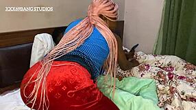 My stepbro pounds my tight ebony pussy hard