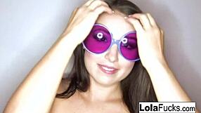 sexy lola foxx gropes her small tits and pussy in hot solo compilation