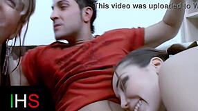 two shaved teen sluts take cock in swollen pussies and tight asses