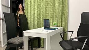 Boss's Cock Fills Me At Work For Job