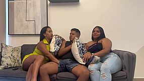 😲 catching my boyfriend pounding my stepmom's big tits in lingerie doggystyle – english captions!