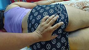 Desperate housewife Puja moans as old hands knead her juicy Indian college ass