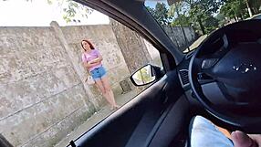 Exposed Cock to Redhead Stranger Outdoors, Begged for Directions in Public Thrill