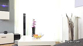 Sweetie sucks cock in POV then tight pussy gets plowed hard