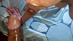 morning blowjob gets sloppy nasty with deep spit?