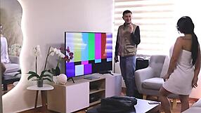 Technician Pounds Horny Big-Ass Latina in Every Position