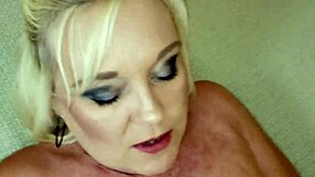 blonde housewife's shaved cunt pounded hard then splattered in cum pov