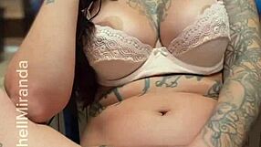 Tattooed Brazilian solo slut guides your handjob stroke by stroke!