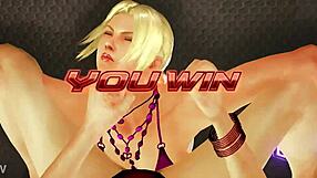 Nina crushed under mature latina's dominant lesbian pounding fury