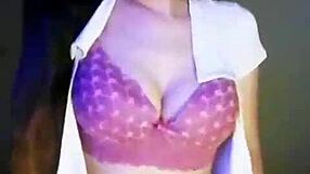 milenax gg la peruanita strips and fingers her wet shaved pussy for intense solo orgasm