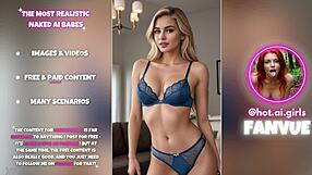 ai blonde babes pose sexy in blue lingerie collection