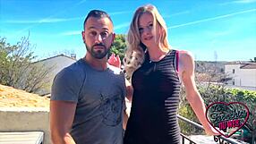 aurbeaureal blonde milf in lingerie strokes big cock loving it