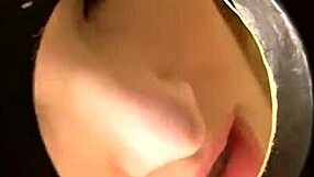 Vicky Vixen sucks massive black cock through gloryhole with big boobs bouncing