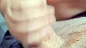 Young stepdaughter jerks off stepdad's cock cowgirl riding him alone at home with natural tits