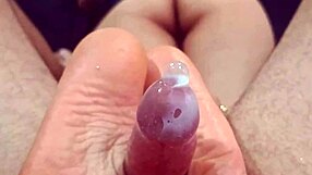 my horny latina milf roommate in lingerie gives hot heels footjob cumshot