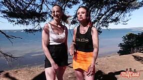 french milfs arianna and angelina share huge cock with their big tits bouncing