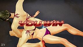 Nina crushed under mature latina's dominant lesbian pounding fury