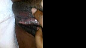 pretty pussy lips get licked to wet orgasm in bathroom